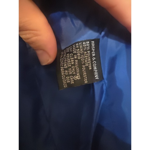 Kasper & Company ASL Women's Blue Blazer, Women's Size 4 Double‎ Breasted Jacket - Picture 5 of 7